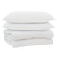 Dyne med pude 3 pcs Hvid Mikrofiber