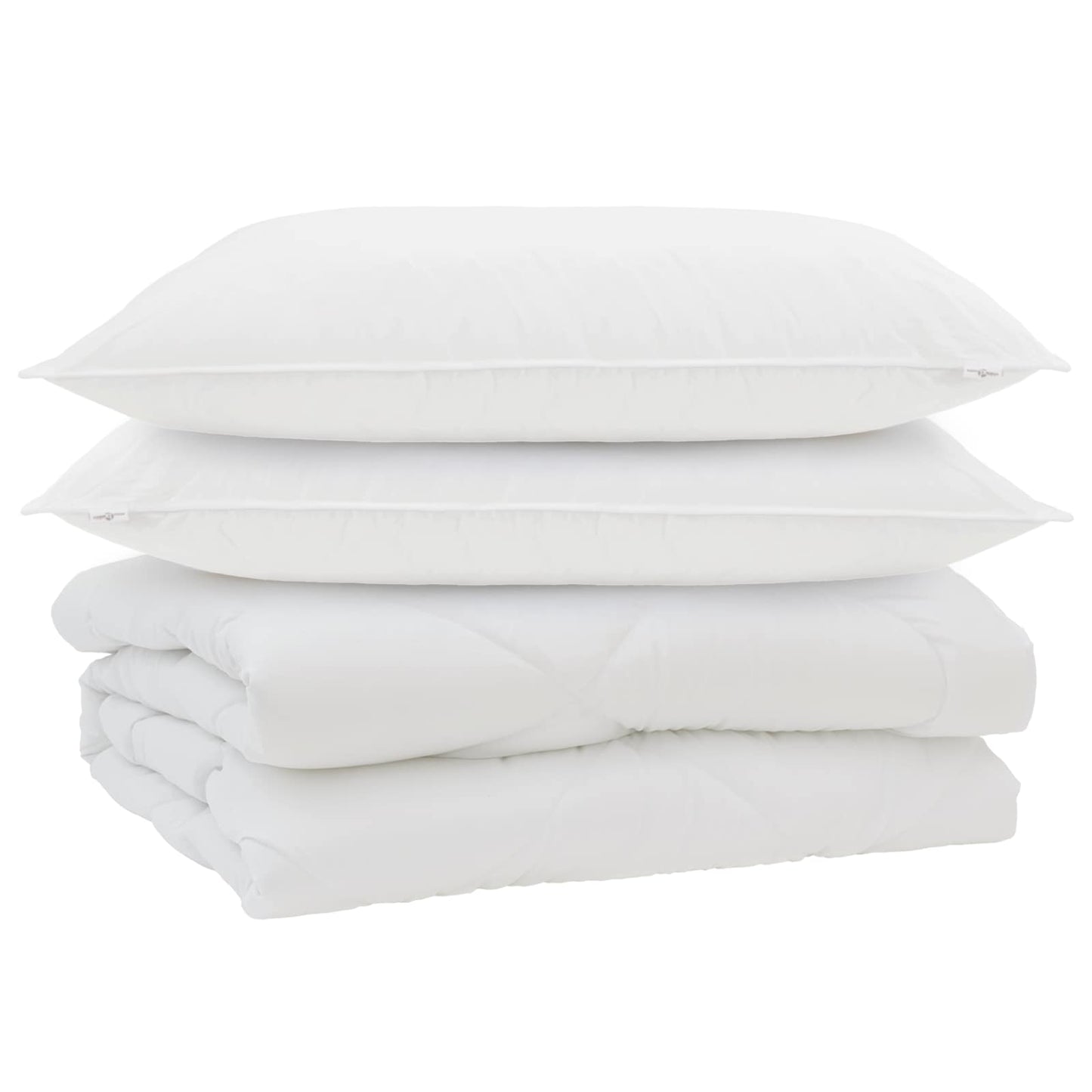 Dyne med pude 3 pcs Hvid Mikrofiber