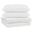 Dyne med pude 3 pcs Hvid Mikrofiber