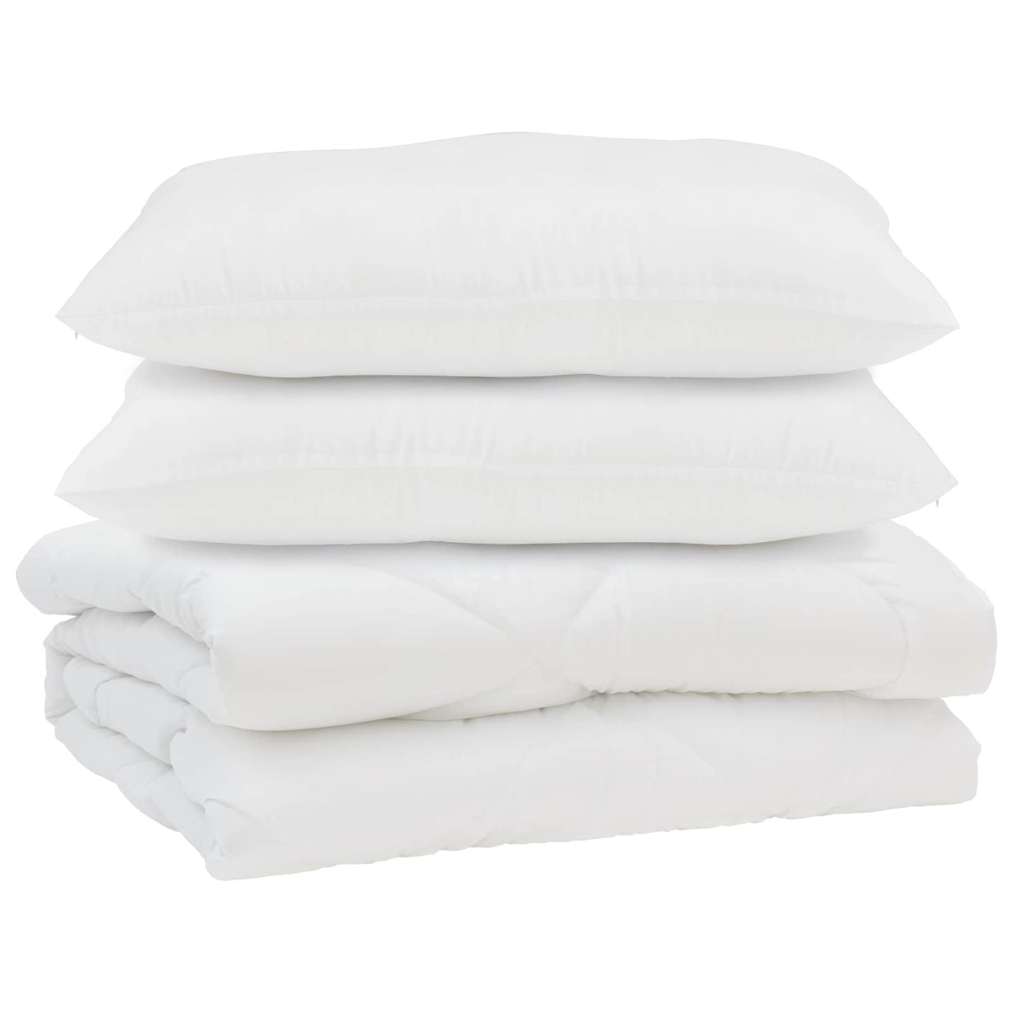 Dyne med pude 3 pcs Hvid Mikrofiber
