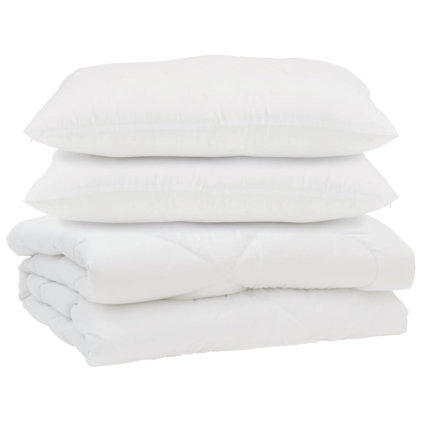 Dyne med pude 3 pcs Hvid Mikrofiber