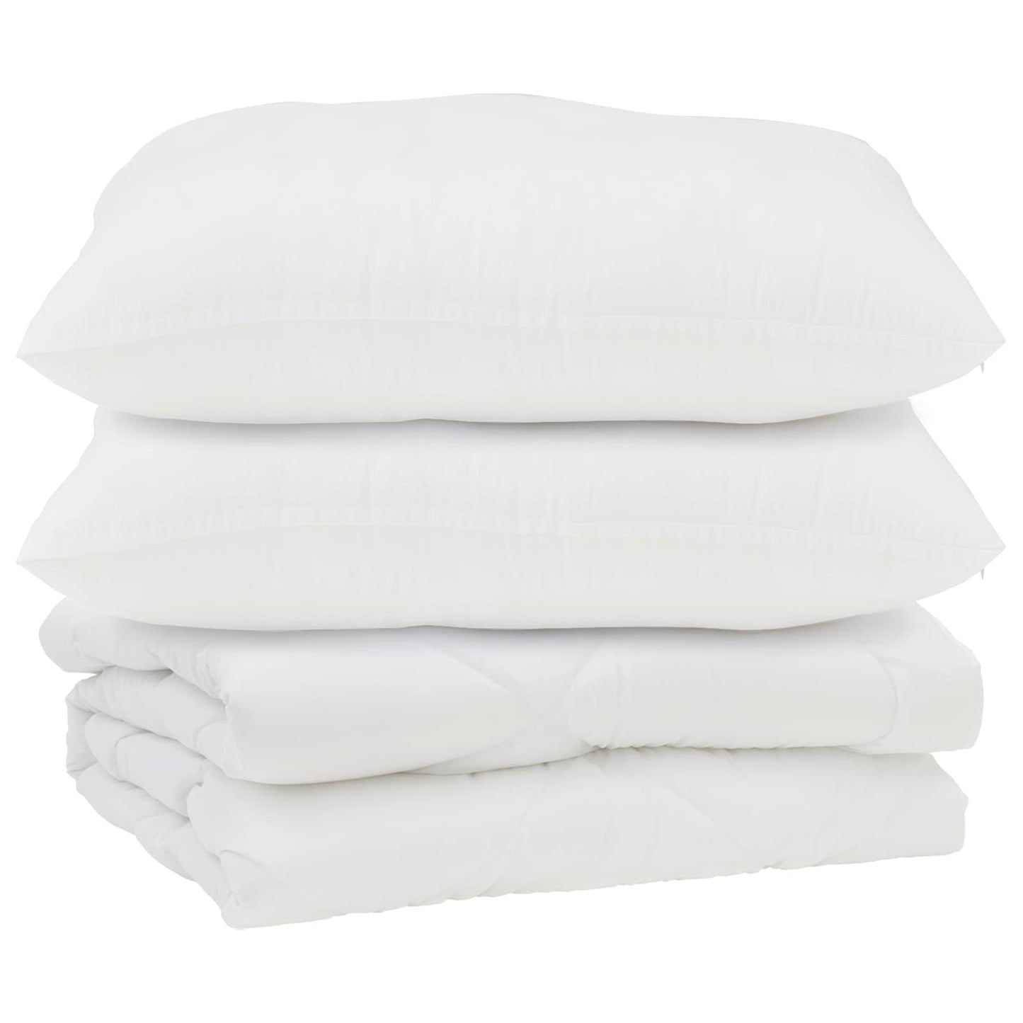 Dyne med pude 3 pcs Hvid Mikrofiber