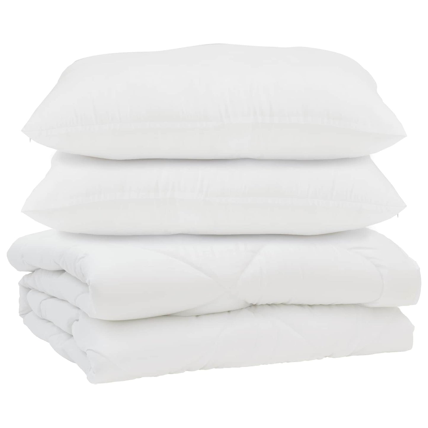 Dyne med pude 3 pcs Hvid Mikrofiber