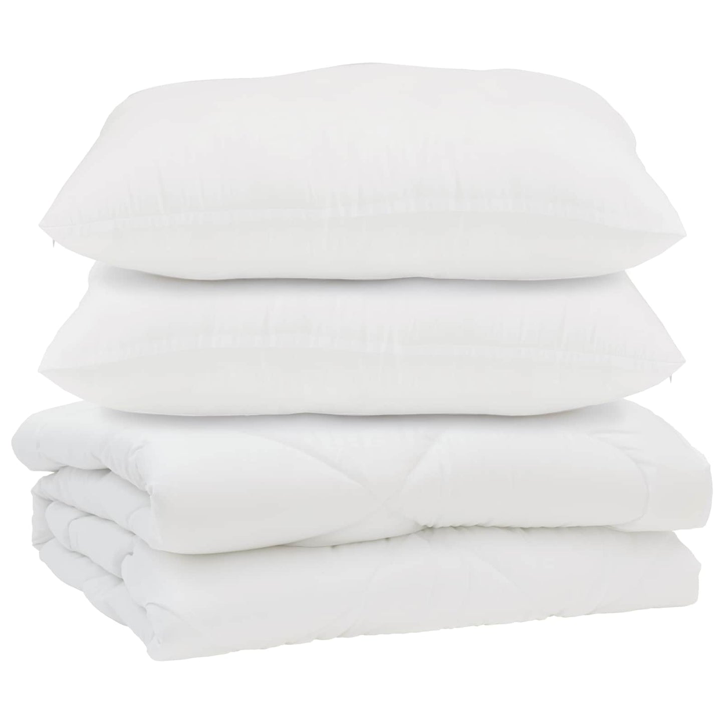 Dyne med pude 3 pcs Hvid Mikrofiber