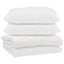 Dyne med pude 3 pcs Hvid Mikrofiber
