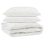 Dyne med pude 3 pcs Hvid Mikrofiber