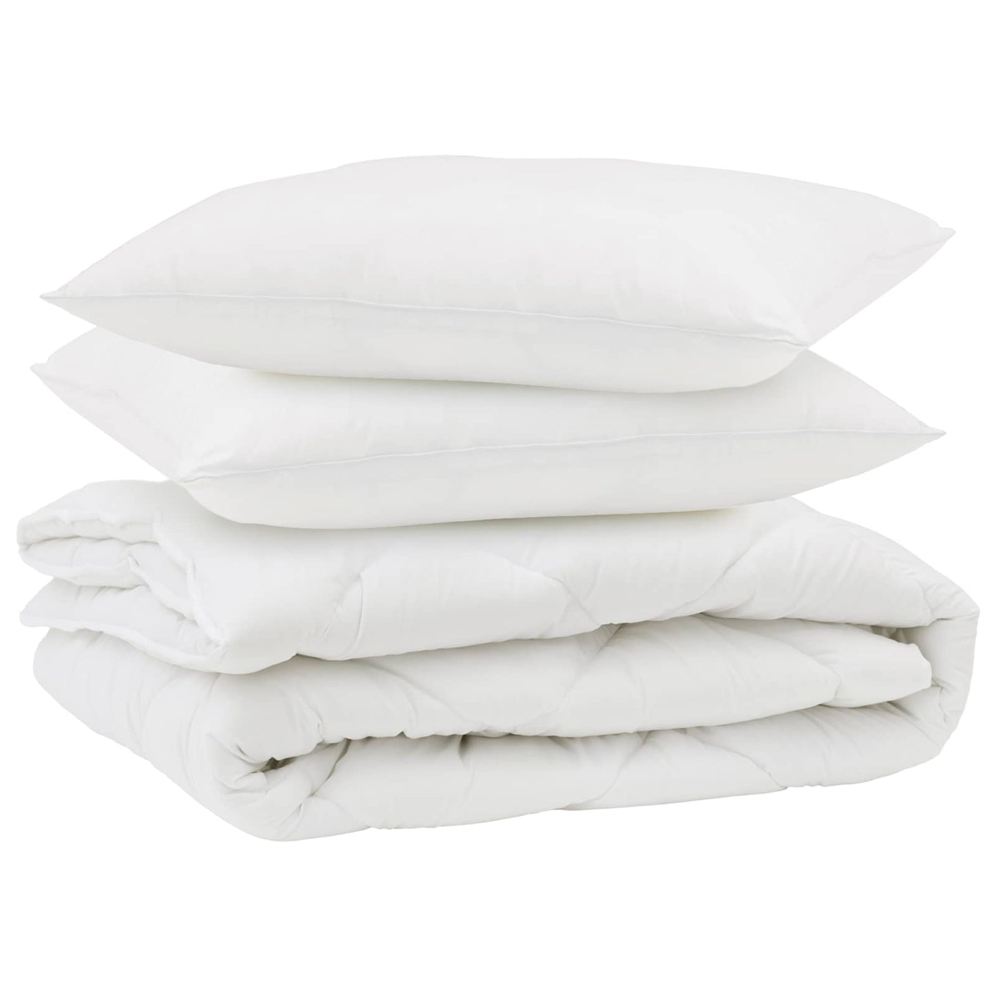Dyne med pude 3 pcs Hvid Mikrofiber
