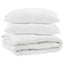 Dyne med pude 3 pcs Hvid Mikrofiber