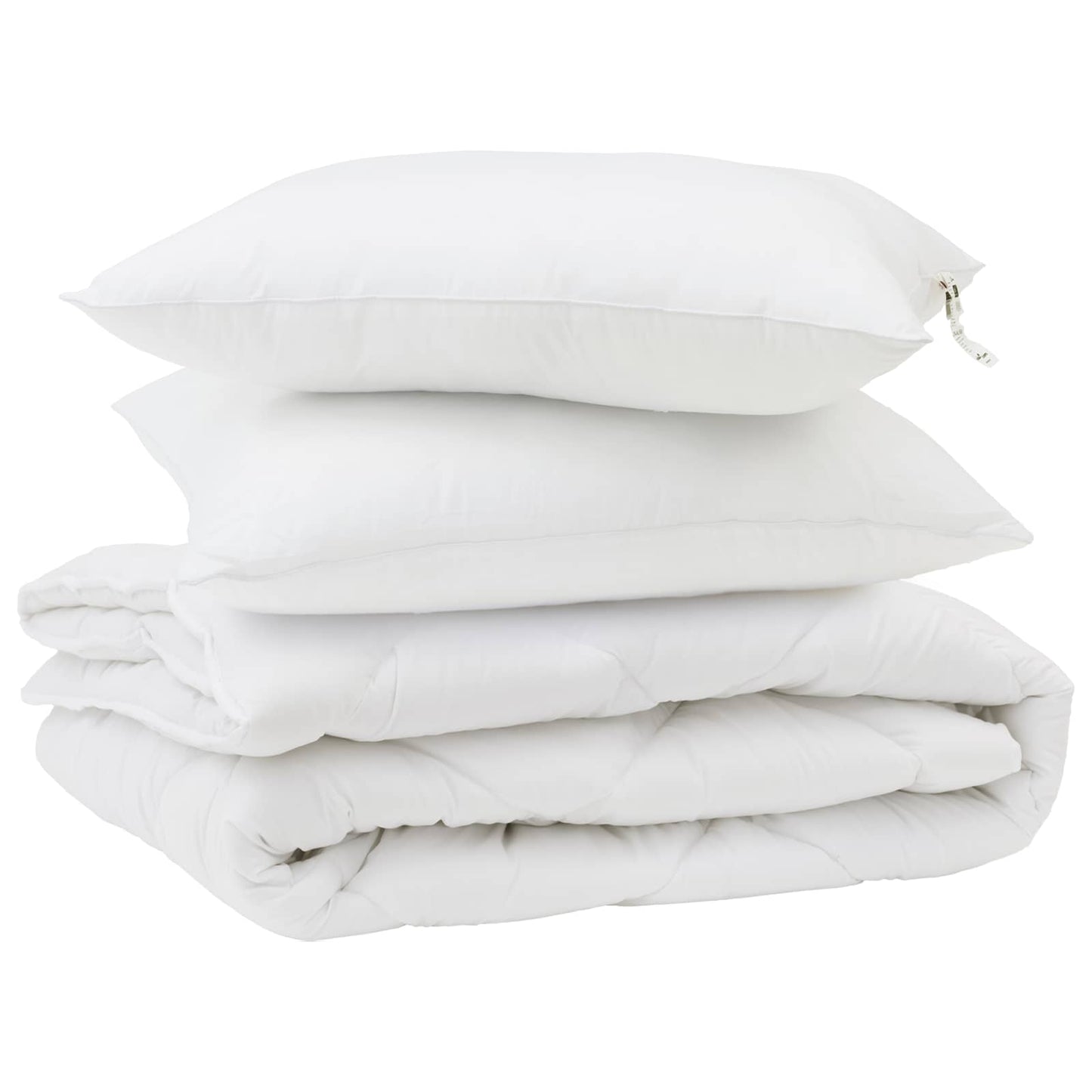 Dyne med pude 3 pcs Hvid Mikrofiber