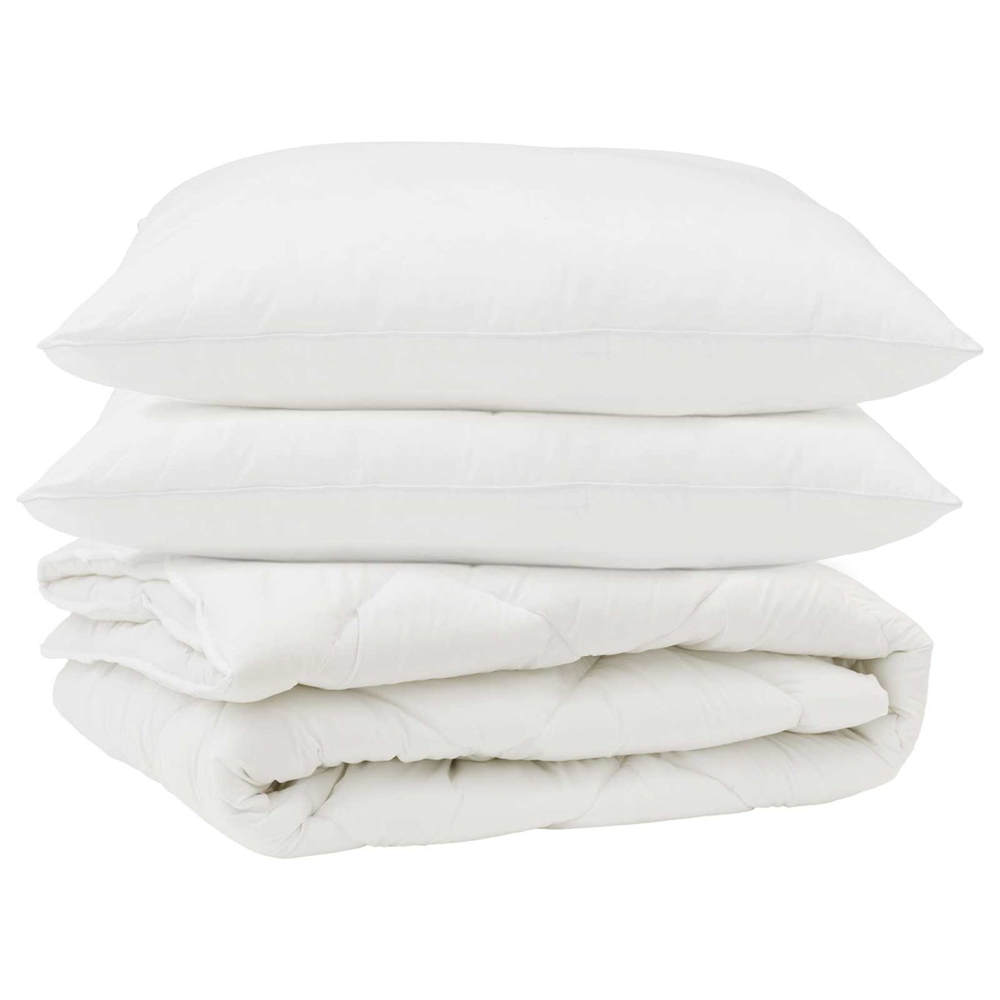 Dyne med pude 3 pcs Hvid Mikrofiber