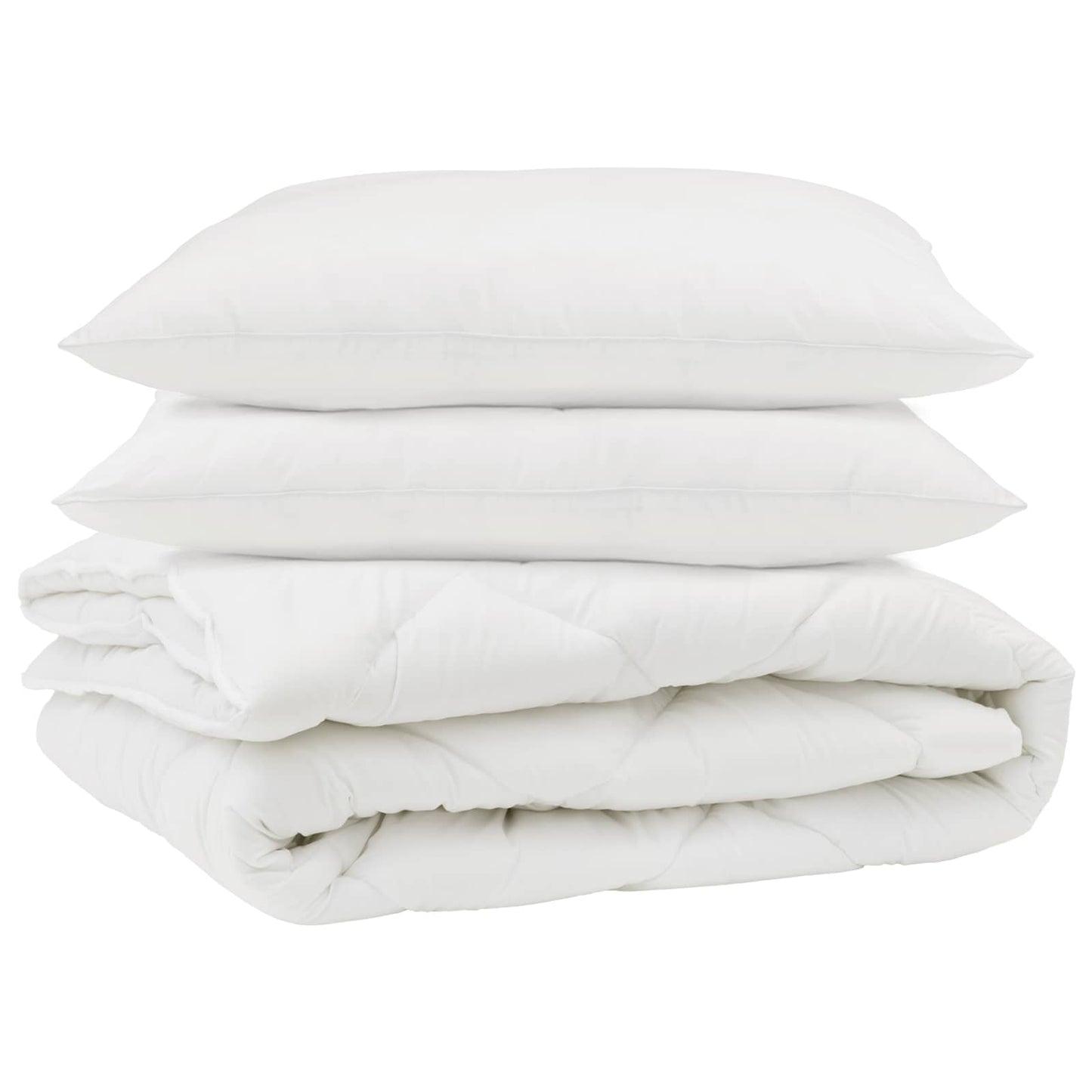 Dyne med pude 3 pcs Hvid Mikrofiber