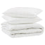 Dyne med pude 3 pcs Hvid Mikrofiber