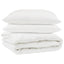 Dyne med pude 3 pcs Hvid Mikrofiber