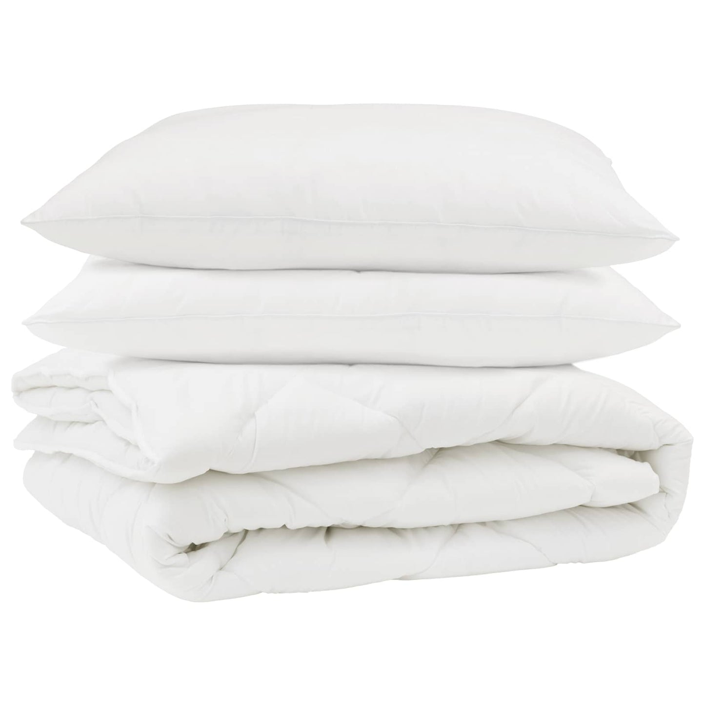 Dyne med pude 3 pcs Hvid Mikrofiber