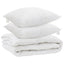 Års tid dyne med pude 3 pcs Hvid Microfiber
