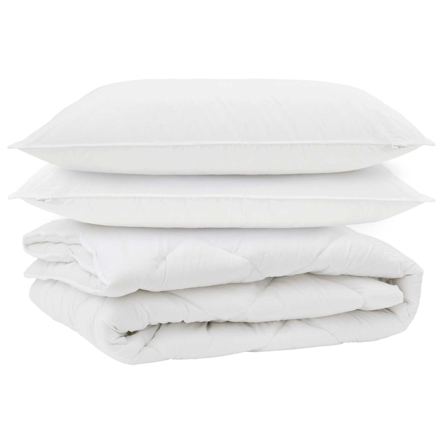 Års tid dyne med pude 3 pcs Hvid Microfiber
