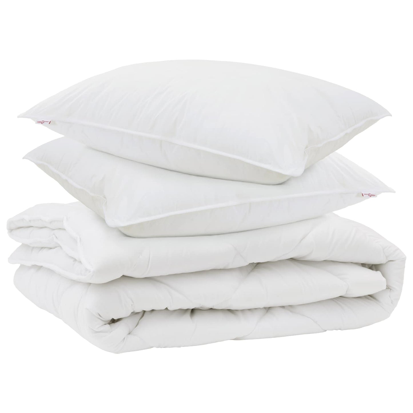 Års tid dyne med pude 3 pcs Hvid Microfiber