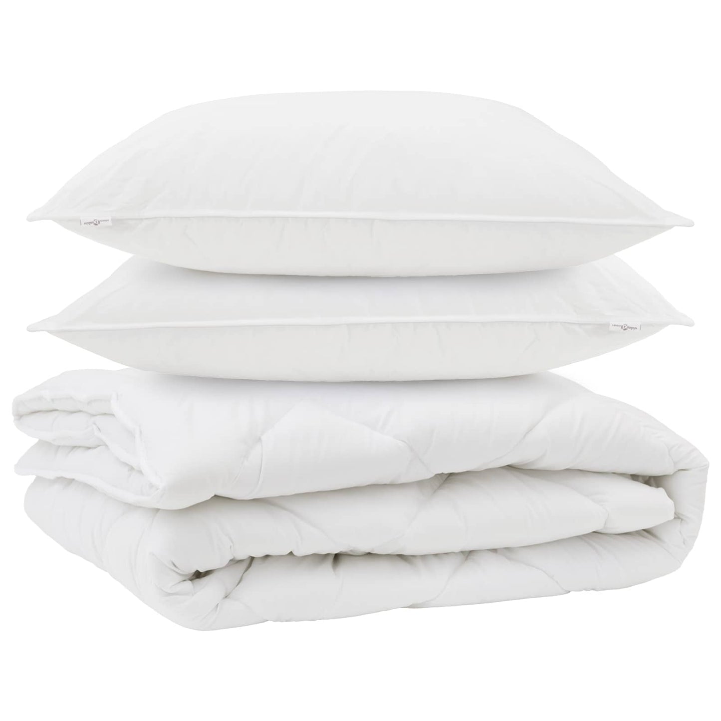 Års tid dyne med pude 3 pcs Hvid Microfiber