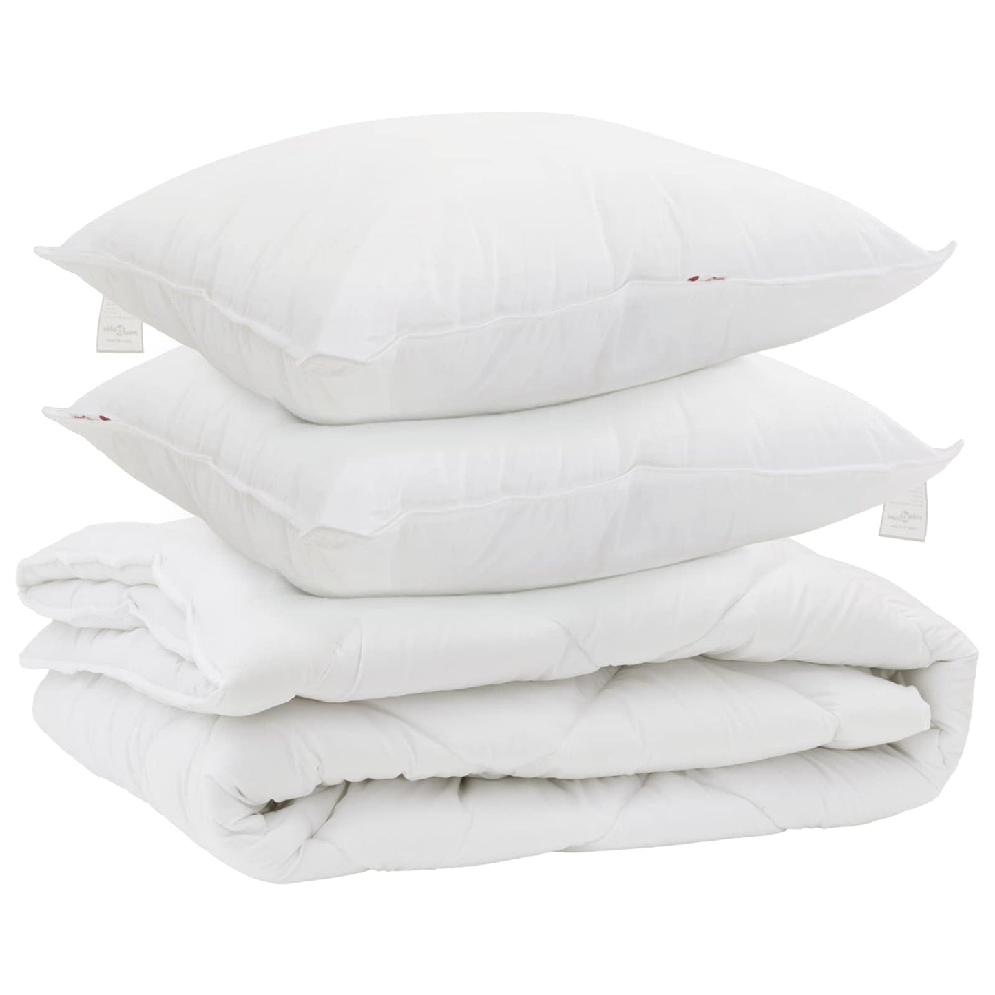 Års tid dyne med pude 3 pcs Hvid Microfiber