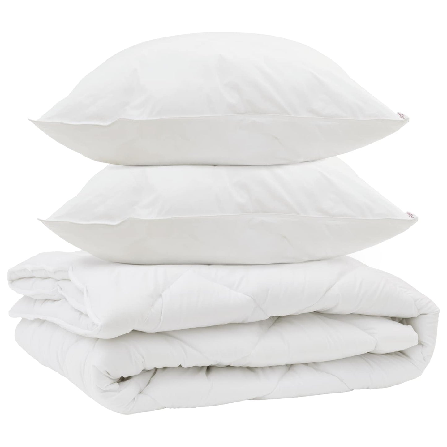 Års tid dyne med pude 3 pcs Hvid Microfiber