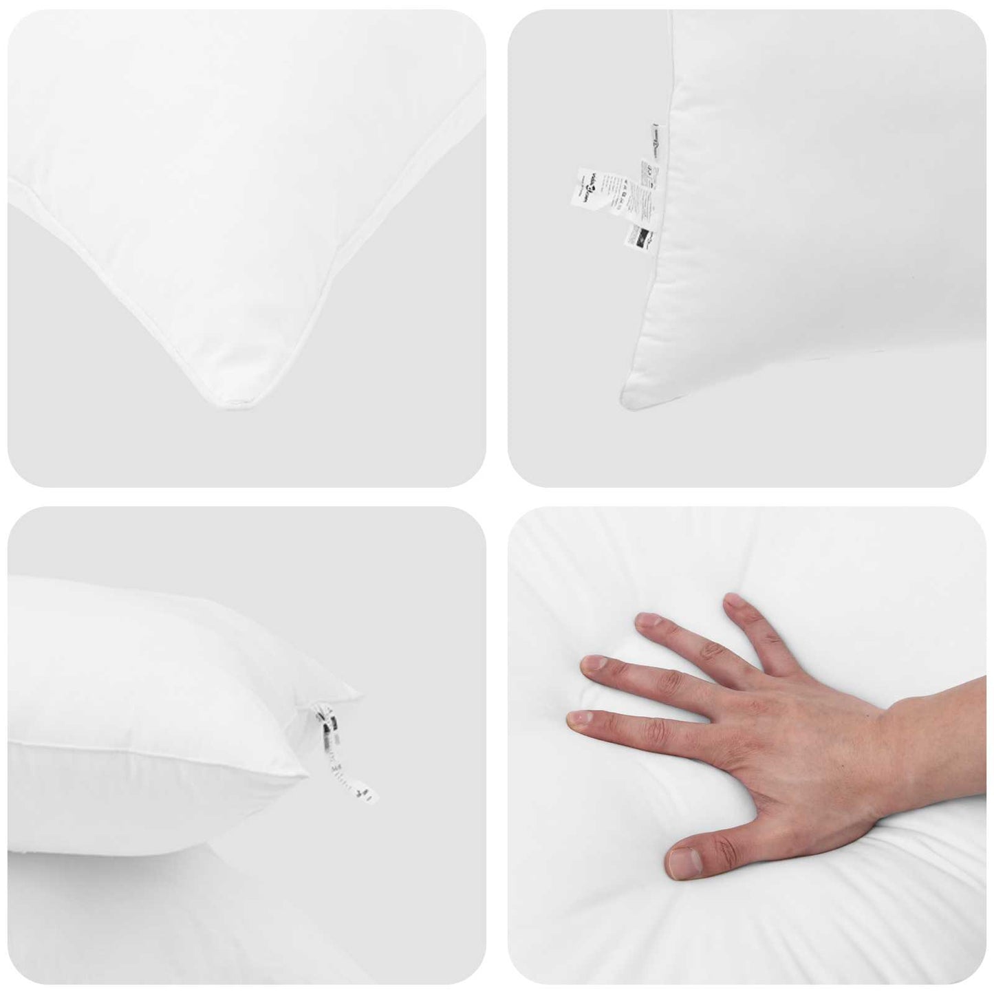 Dyne med pude 3 pcs Hvid Microfiber