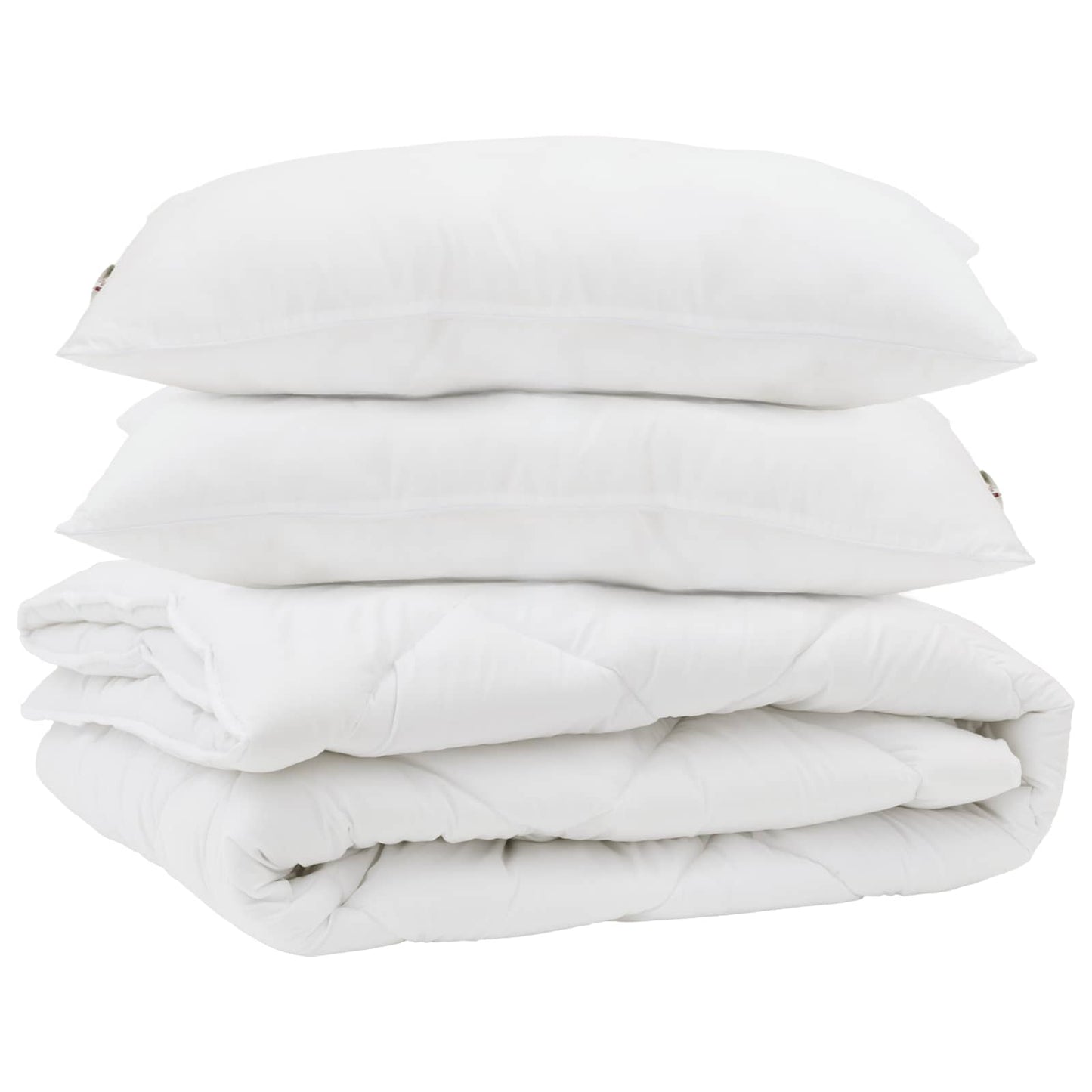 Dyne med pude 3 pcs Hvid Microfiber