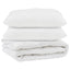 Dyne med pude 3 pcs Hvid Microfiber