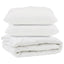 Dyne med pude 3 pcs Hvid Microfiber