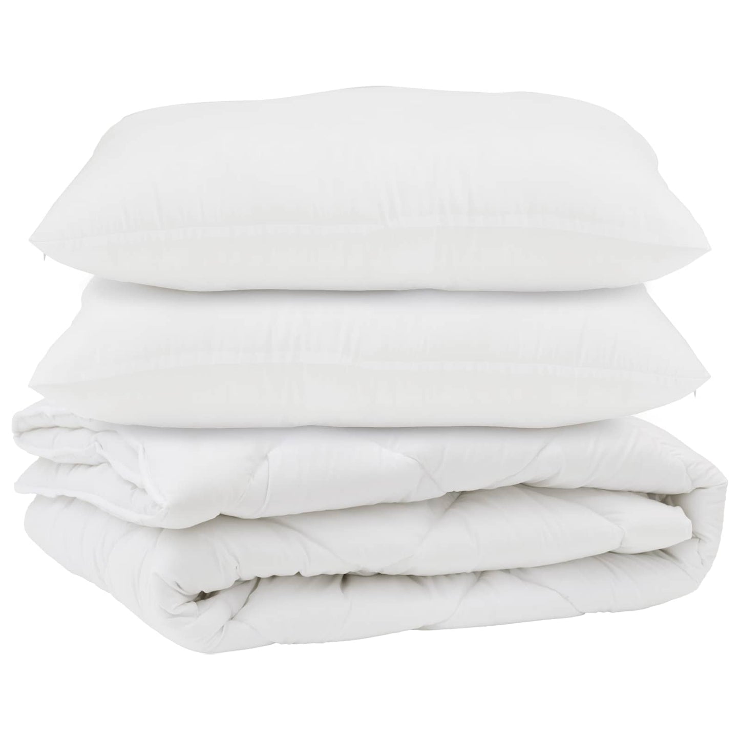 Dyne med pude 3 pcs Hvid Microfiber