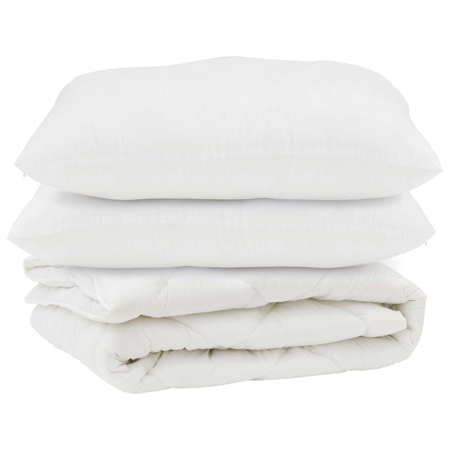 Dyne med pude 3 pcs Hvid Microfiber