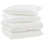 Vinter dyne med pude 3 pcs Hvid Microfiber