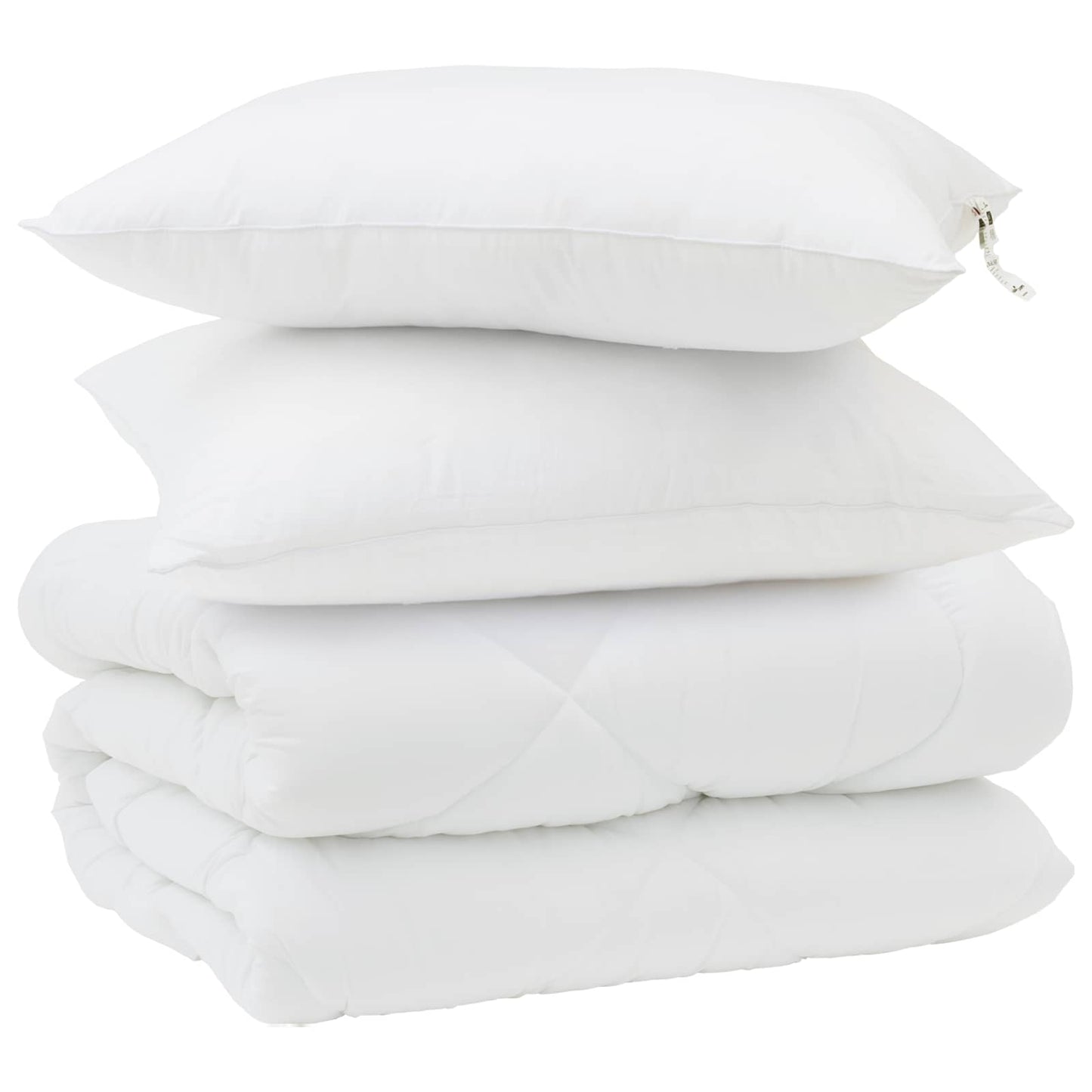Vinter dyne med pude 3 pcs Hvid Microfiber