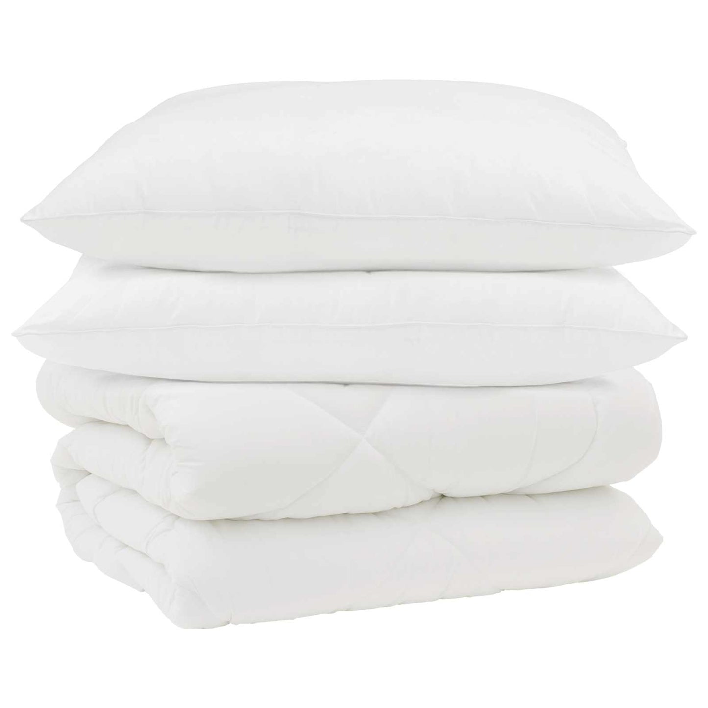 Vinter dyne med pude 3 pcs Hvid Microfiber