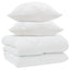 Vinter dyne med pude 3 pcs Hvid Microfiber