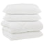 Dyne med puder med pude 3 pcs Hvid Mikrofiber og Dunfjer