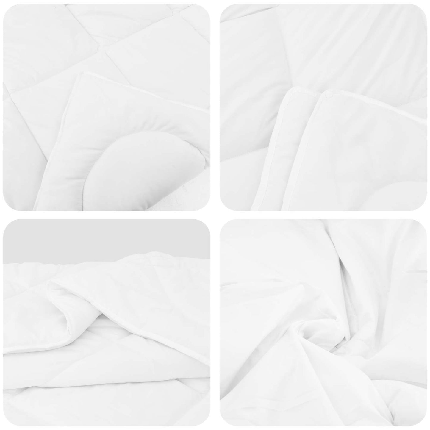 Dynebetræk Sæt med pude 3 pcs Hvid Mikrofiber og Dunfjer