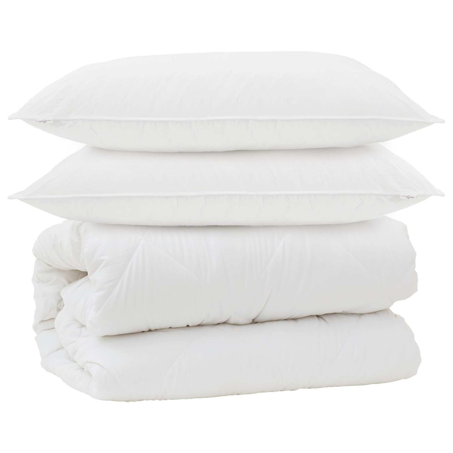 Dyne med puder med pude 3 pcs Hvid Microfiber