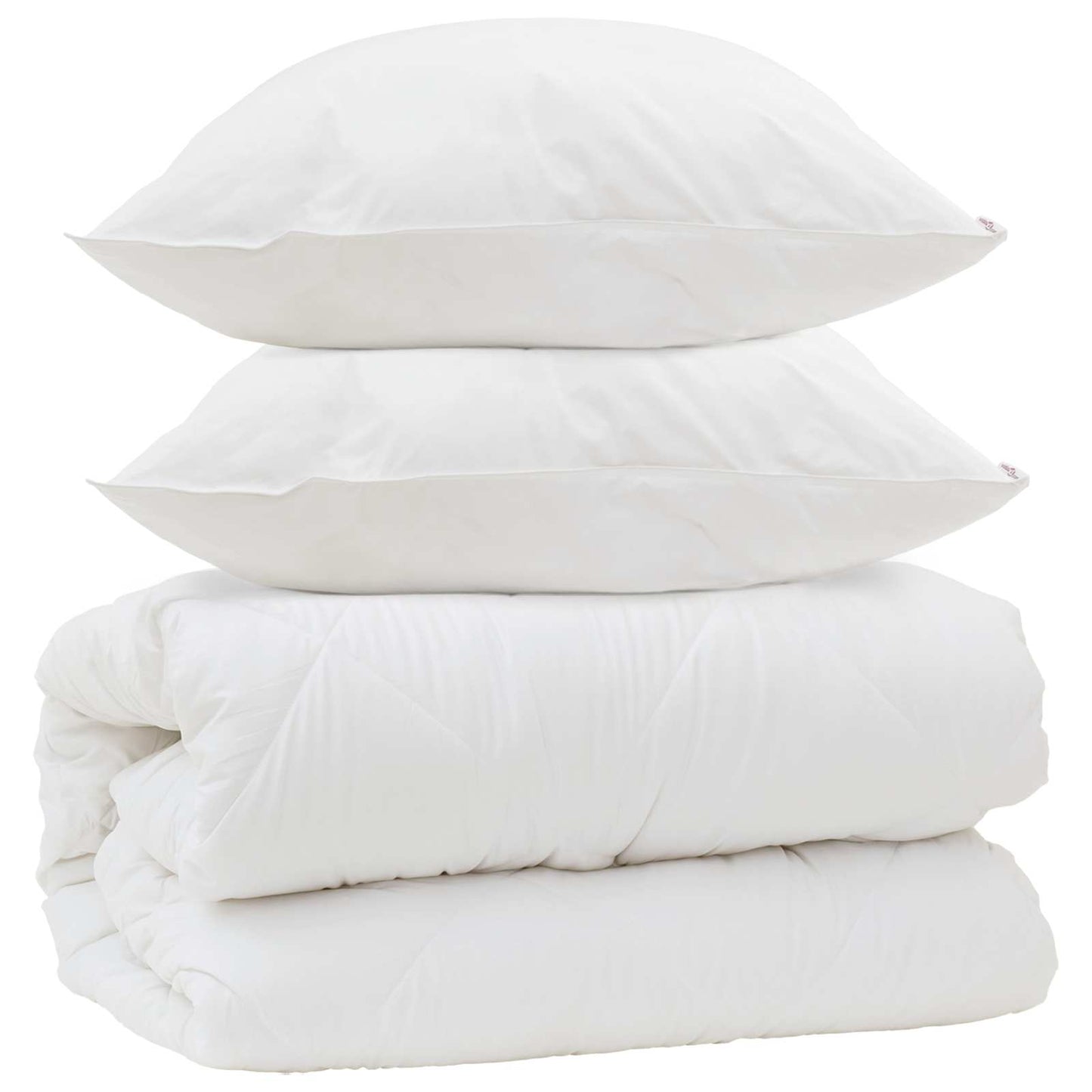 Dyne med puder med pude 3 pcs Hvid Microfiber
