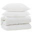 Dyne med puder med pude 3 pcs Hvid Microfiber