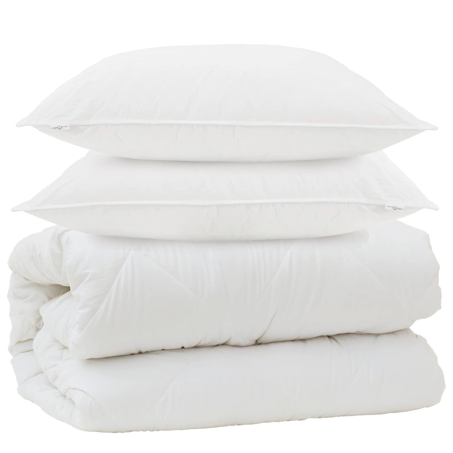 Dyne med puder med pude 3 pcs Hvid Microfiber