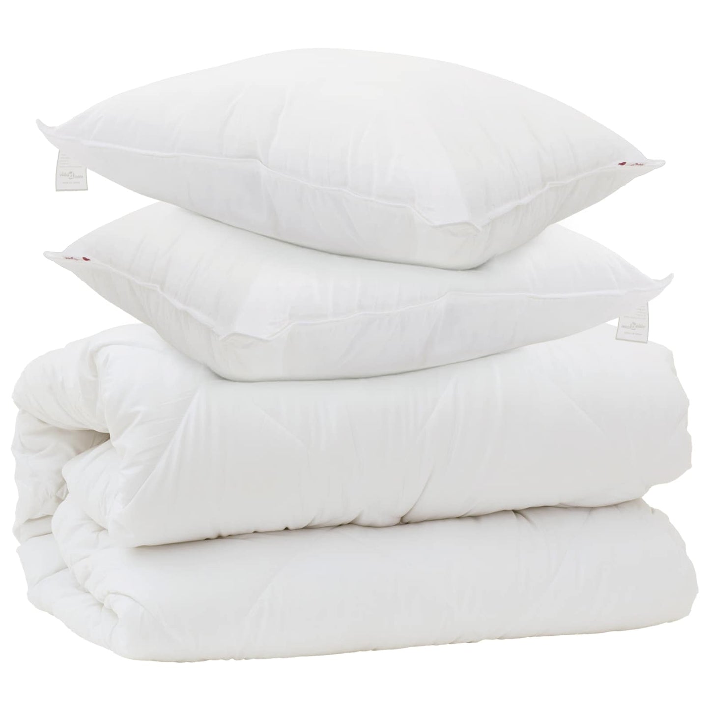 Dyne med puder med pude 3 pcs Hvid Microfiber