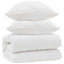 Dyne med puder med pude 3 pcs Hvid Microfiber