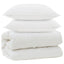 Dyne med puder med pude 3 pcs Hvid Microfiber