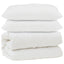 Dyne med pude 3 pcs Hvid Mikrofiber