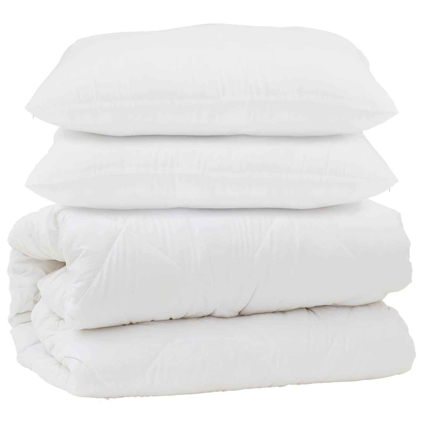 Dyne med pude 3 pcs Hvid Mikrofiber