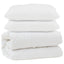 Dyne med pude 3 pcs Hvid Mikrofiber