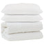 Dyne med pude 3 pcs Hvid Mikrofiber