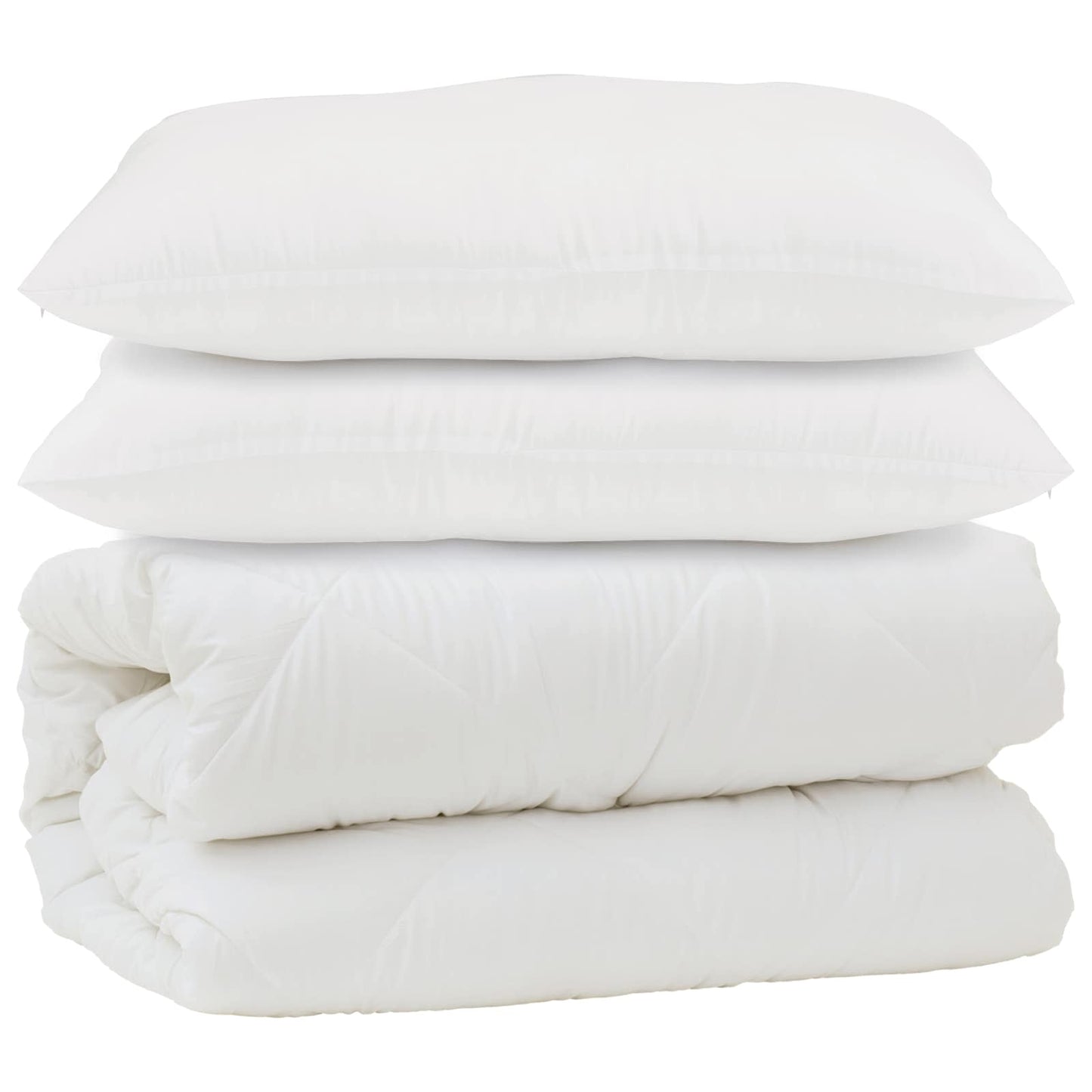 Dyne med pude 3 pcs Hvid Mikrofiber