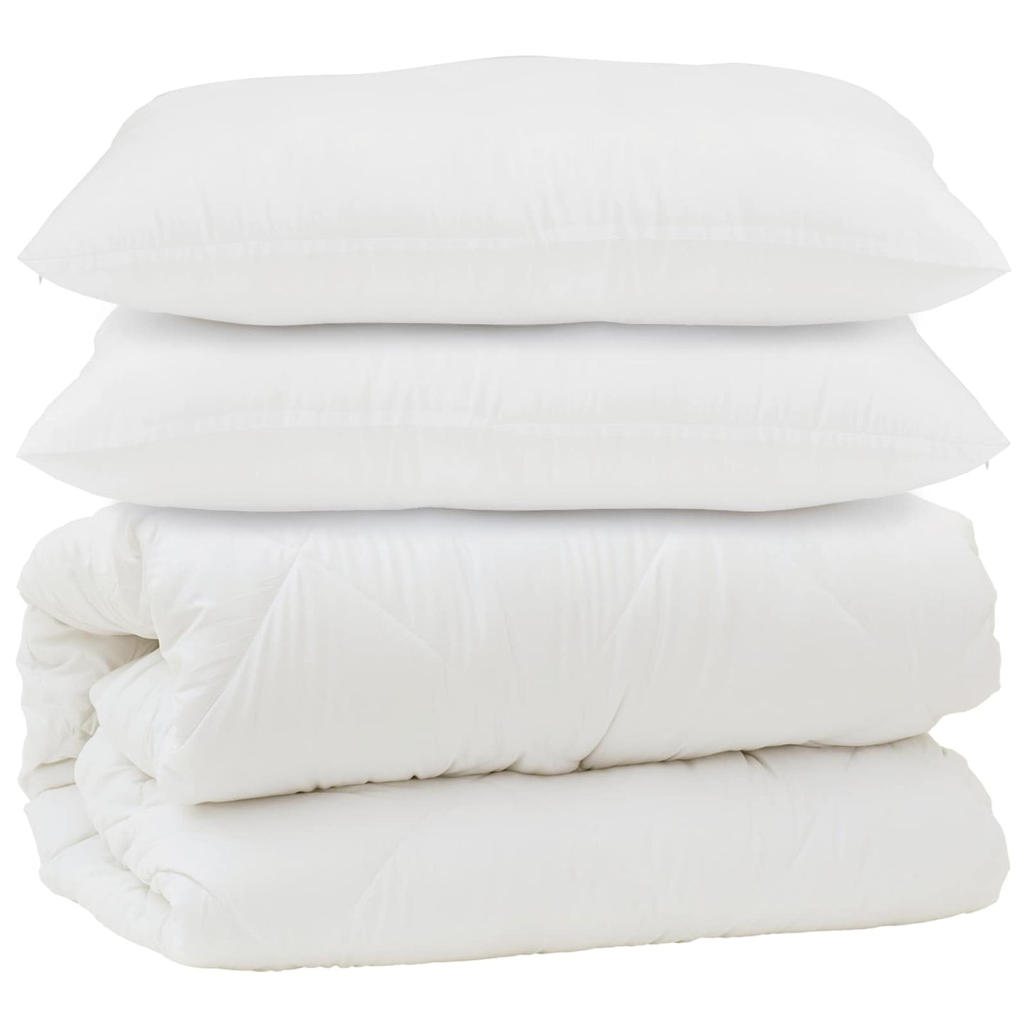 Dyne med pude 3 pcs Hvid Mikrofiber