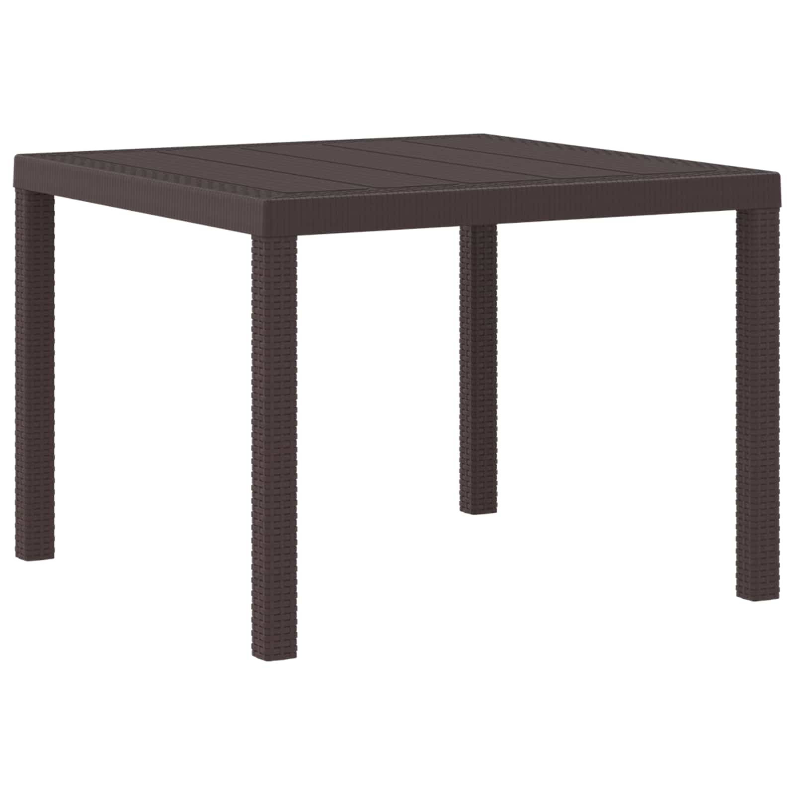 Havemøbel Bord Brun 100 x 100 x 73 cm polyrattan billede